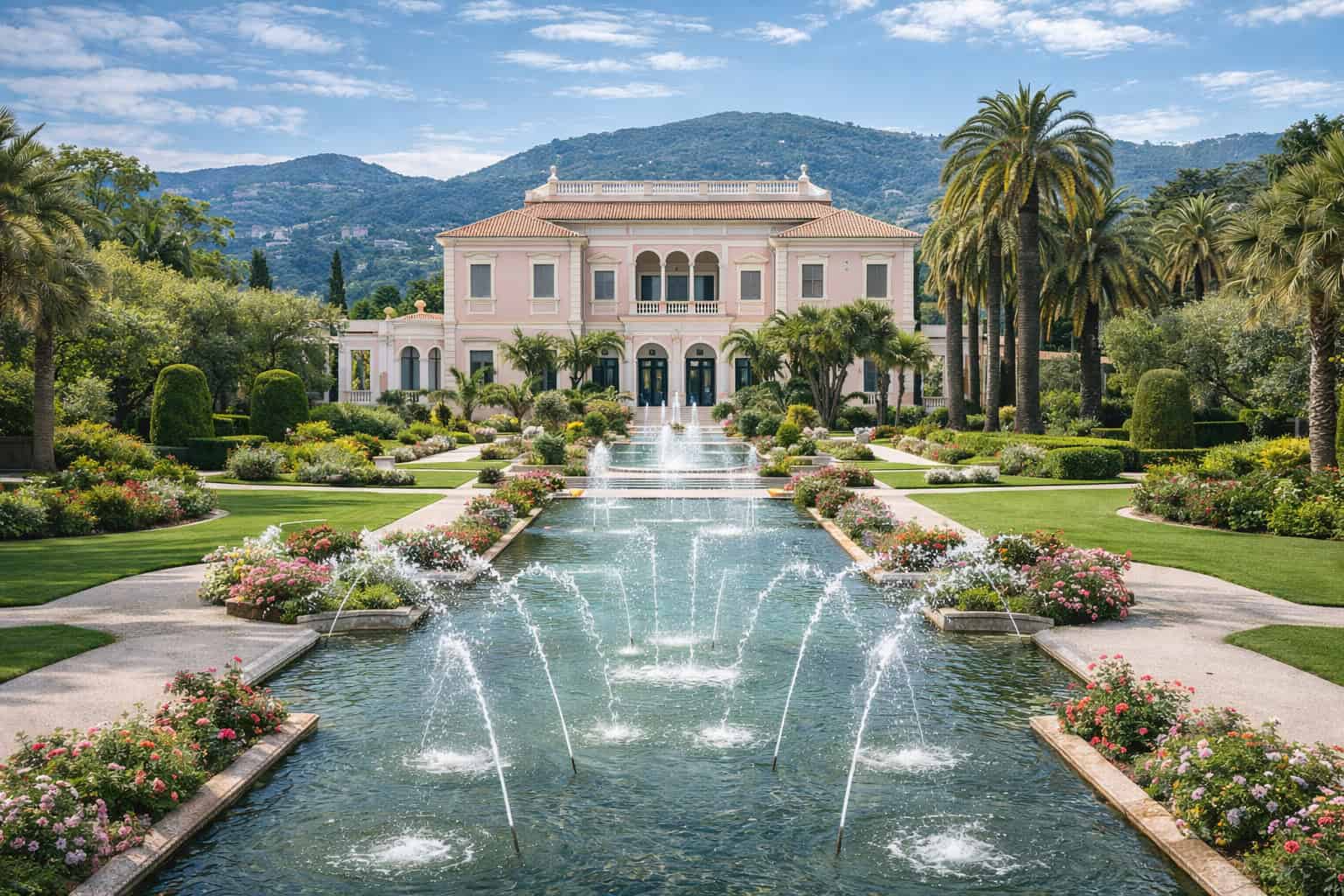 Villa Ephrussi de Rothschild French garden fountains Saint Jean Cap Ferrat French Riviera