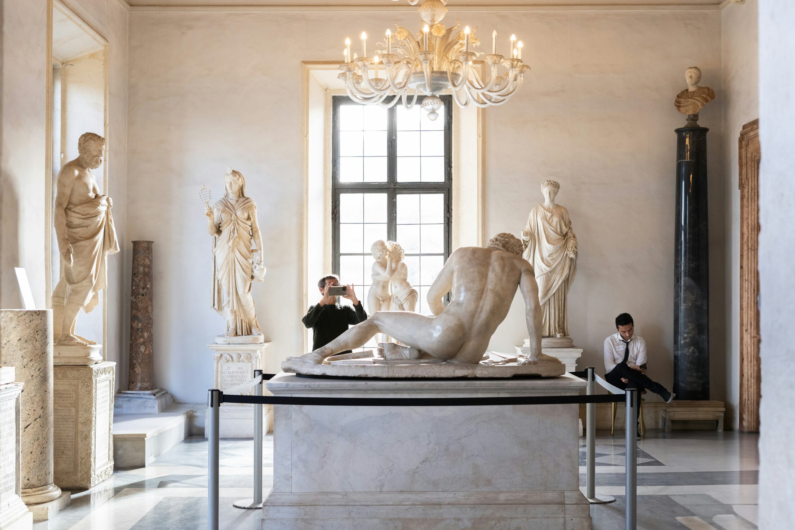 Capitoline Museums Rome interior sculpture hall classical statues exhibition