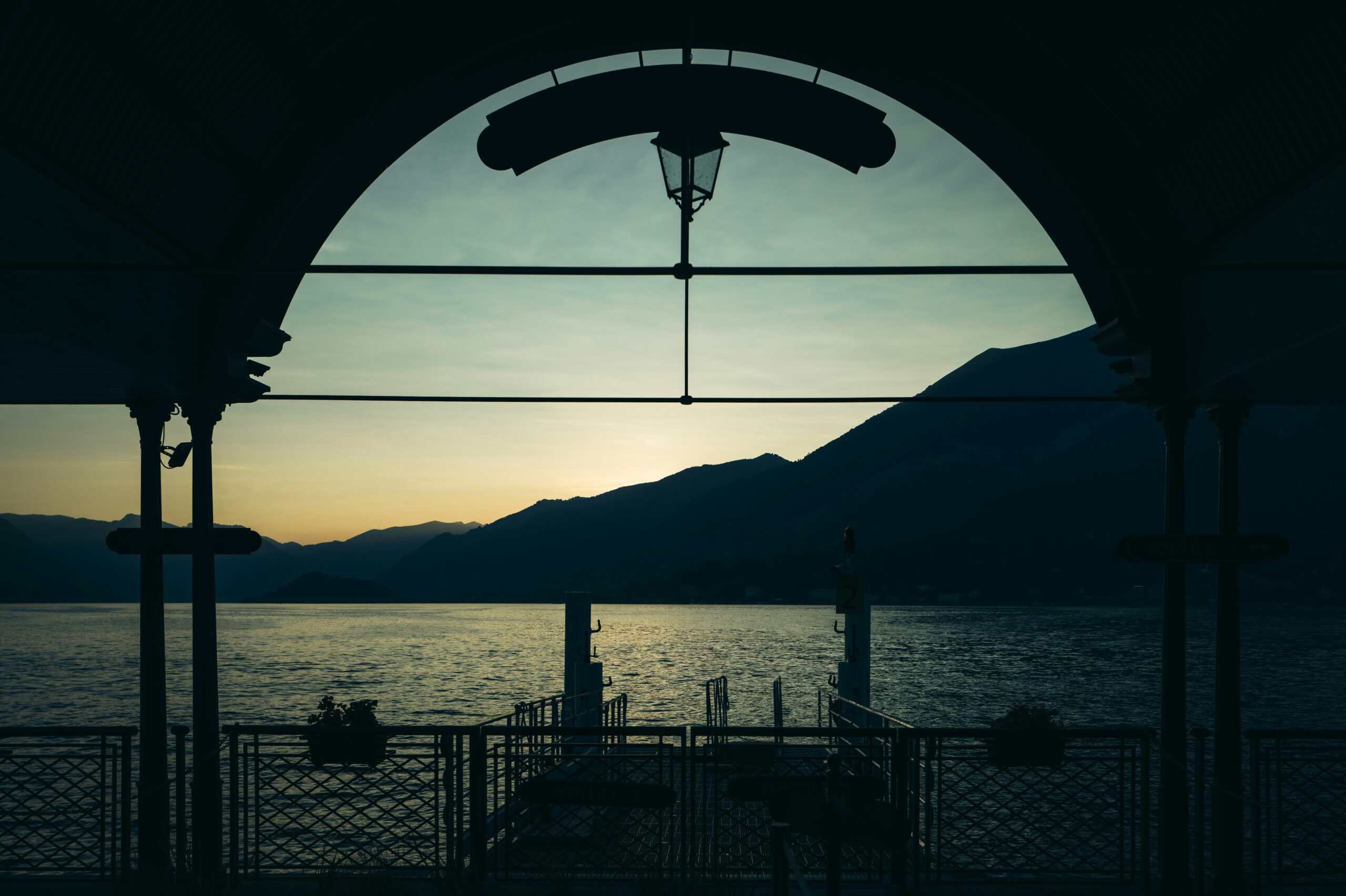Bellagio Village Lake Como sunset lake view terrace Italy