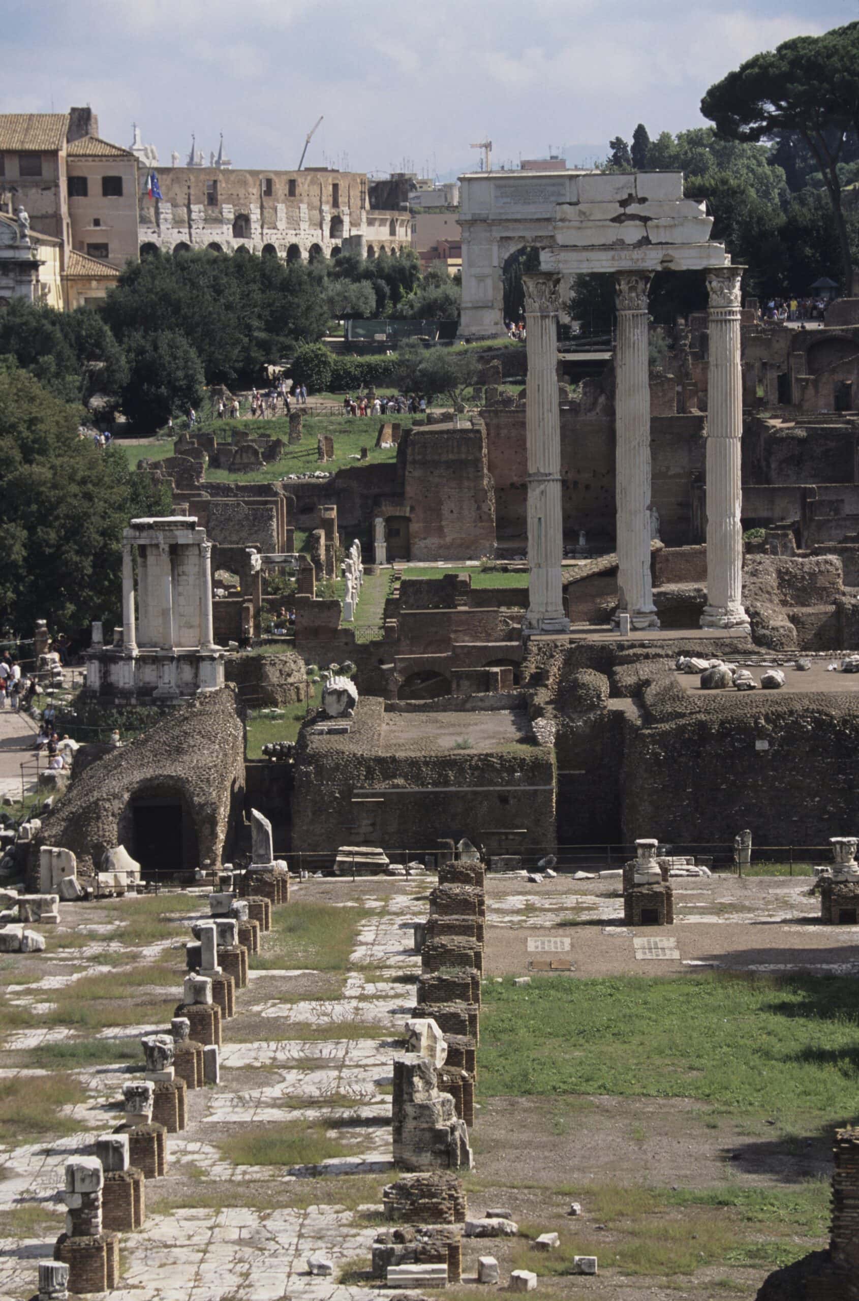 Baths of Caracalla Rome ancient ruins columns and Roman Forum landscape