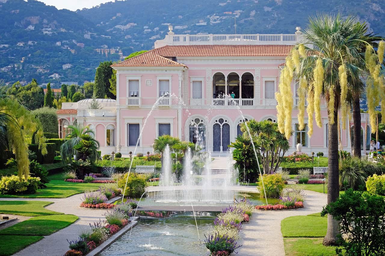 Villa Ephrussi de Rothschild pink palace and fountain garden Saint-Jean-Cap-Ferrat French Riviera