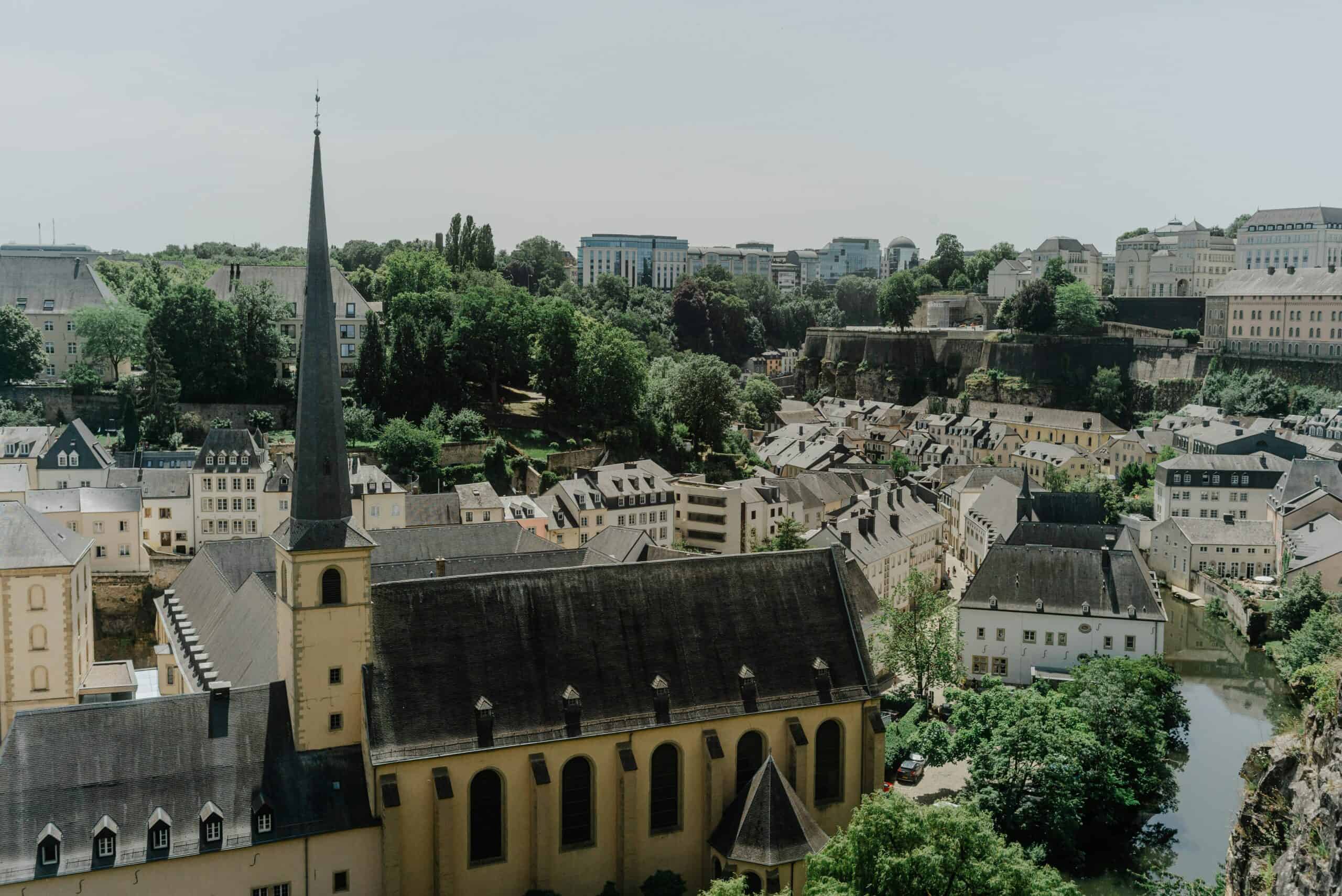 Saint-Paul-de-Vence Village historic hilltop view with church and stone buildings in France