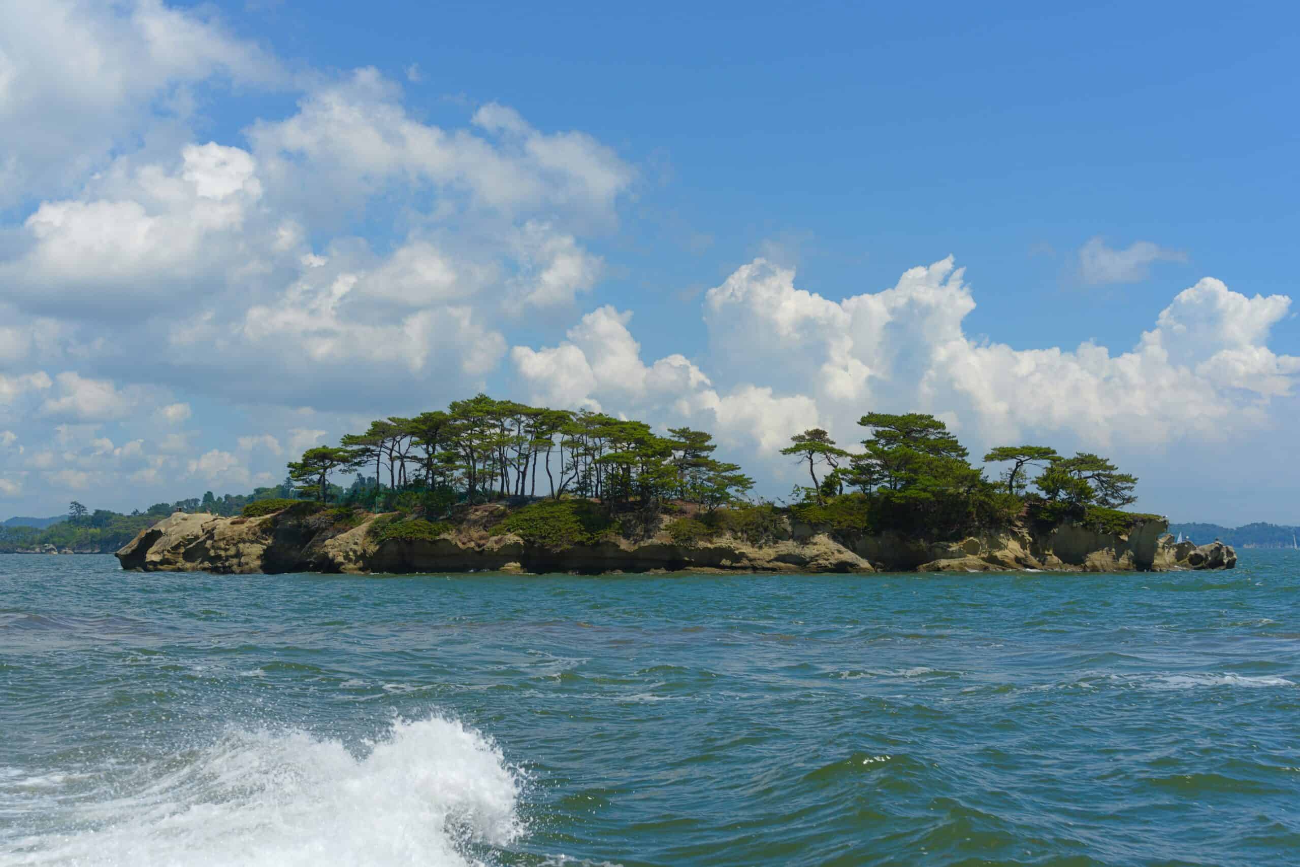 Matsushima Bay pine-covered island scenic view Japan