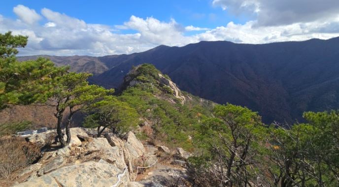 Baegunsan Mountain Gwangyang hiking landscape in Jeollanam-do South Korea