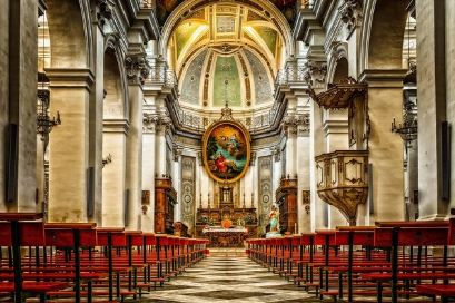 Basilica di San Nicola Bari Romanesque church exterior in Bari Old Town Italy