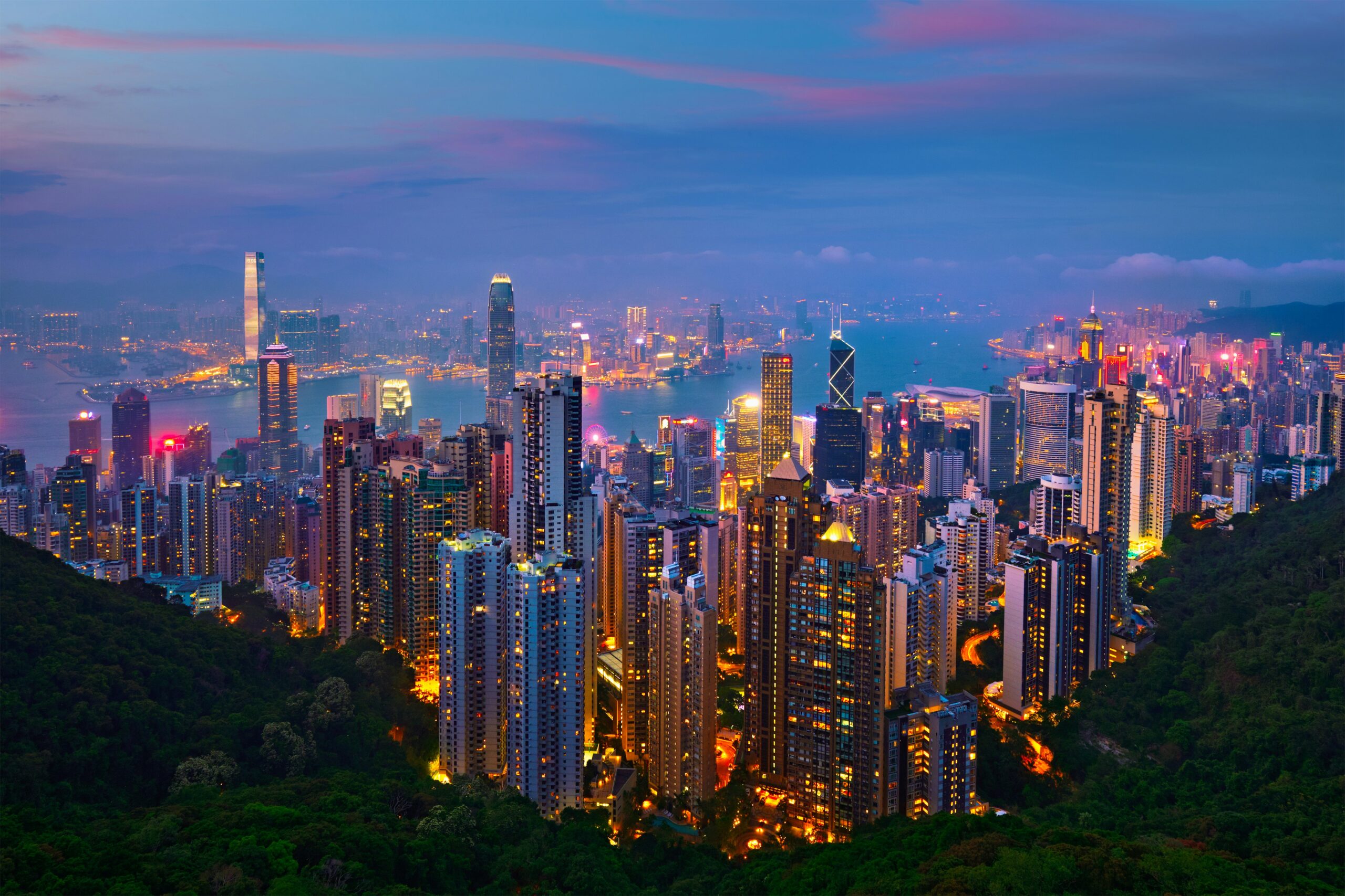Hong Kong Visa Guide 2026 skyline night view Victoria Peak city lights panorama
