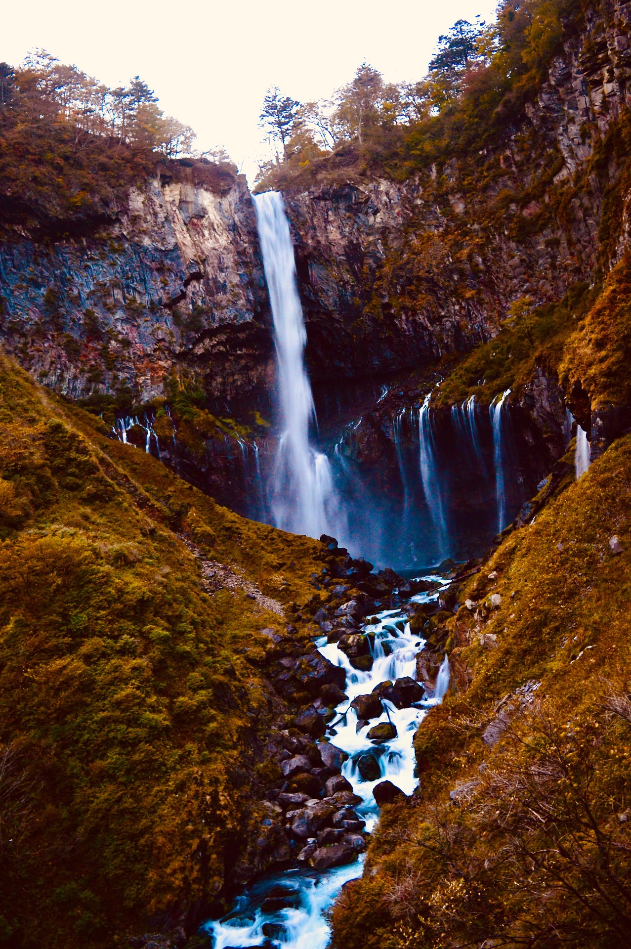 Kegon Falls near Lake Chuzenji Nikko Japan autumn waterfall scenery