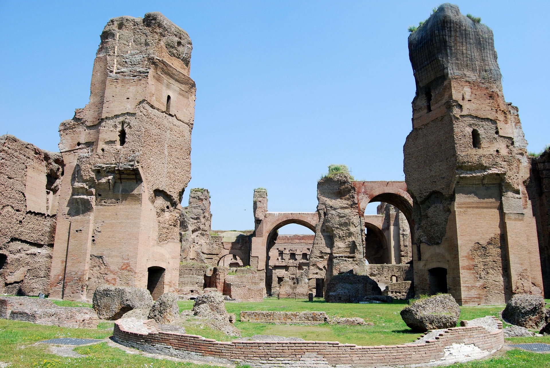 Baths of Caracalla ancient Roman bath ruins in Rome Italy