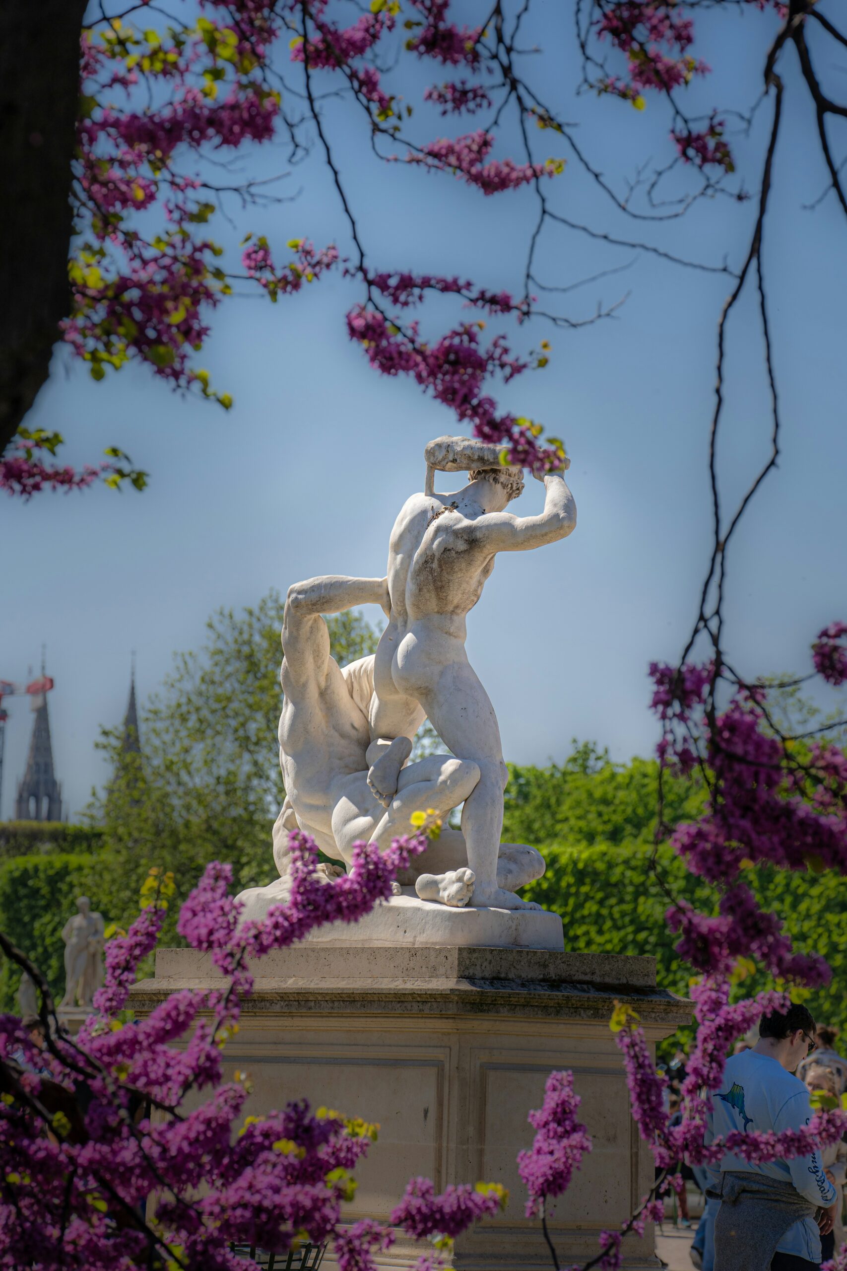 Tuileries Garden statue near Musée de l’Orangerie Paris spring scene