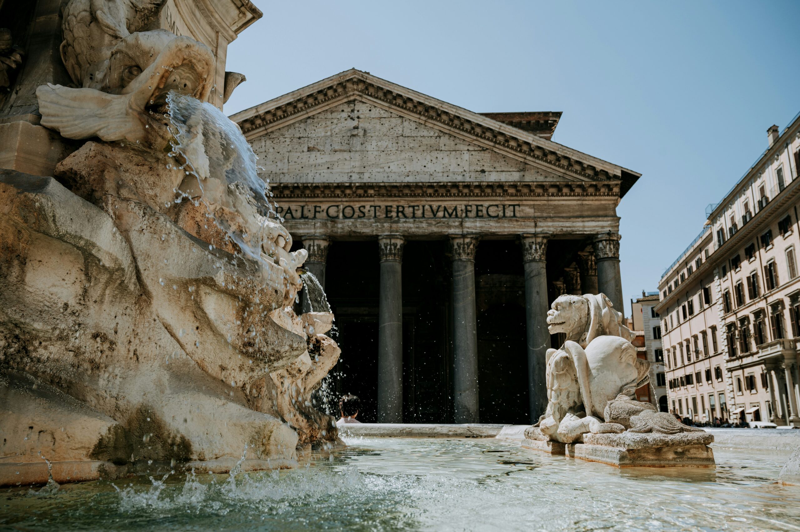 Capitoline Museums Rome exterior fountain and historic architecture